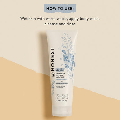 The Honest Company Eczema Soothing Therapy Cream and Skin Protectant, Naturally Derived, Gentle for Baby, Prebiotics Colloidal Oatmeal, 7 oz