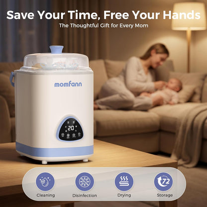 MOMFANN EasePure Pro Baby Bottle Washer, Upgraded 4-in-1 Bottle Washer and Sterilizer and Dryer, Deep Clean for Bottles, Pump Parts & Baby Essentials, Time-Saving Effortless Baby Care