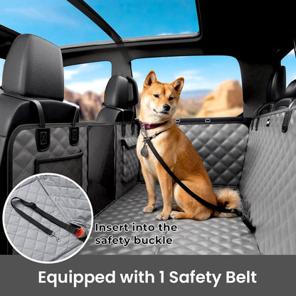 2-in-1 Dog Car Seat Cover for Back Seat, Transform to Passenger Mode - Dog Car Seat, Waterproof, Scratch-resistant, Support to 330lbs, for Outdoor Activities, Travel, to the Vet, for Cars/SUV/Truck