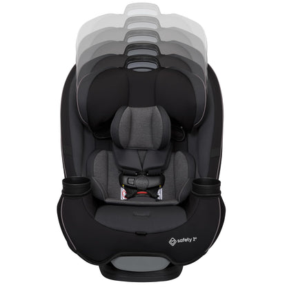 Safety 1st Grow and Go All-in-One Slim Convertible Car Seat, Rear Facing, 5-40 lbs, Forward Facing (30–65 lbs), High Back Booster Seat 40-100 pounds, Alaskan Blue