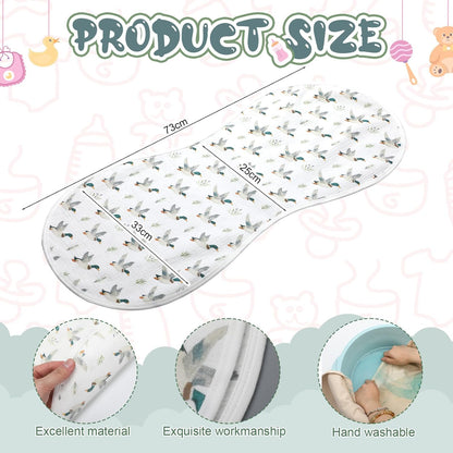 Hahafelt 3 Pcs Changing Pad Liners Fits in Peanut Shape Changing Pad Waterproof Diaper Mats Organic Cotton Peanut Mats are Warm on Baby's Back, Washable Reusable (Starry Style,Multicolor)