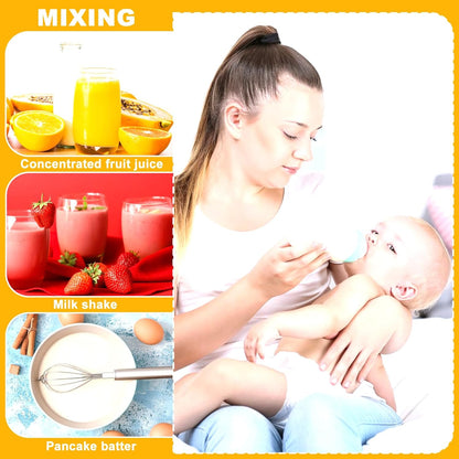 1 Pack Mixing Pitcher for Drink, 2 Quart/ 64oz Plastic Water Pitcher with Lid and Clean Sponge Brush, Angled Plastic Blades and Adjustable Mixer Plunger for Juice, Milk, Beverage Container