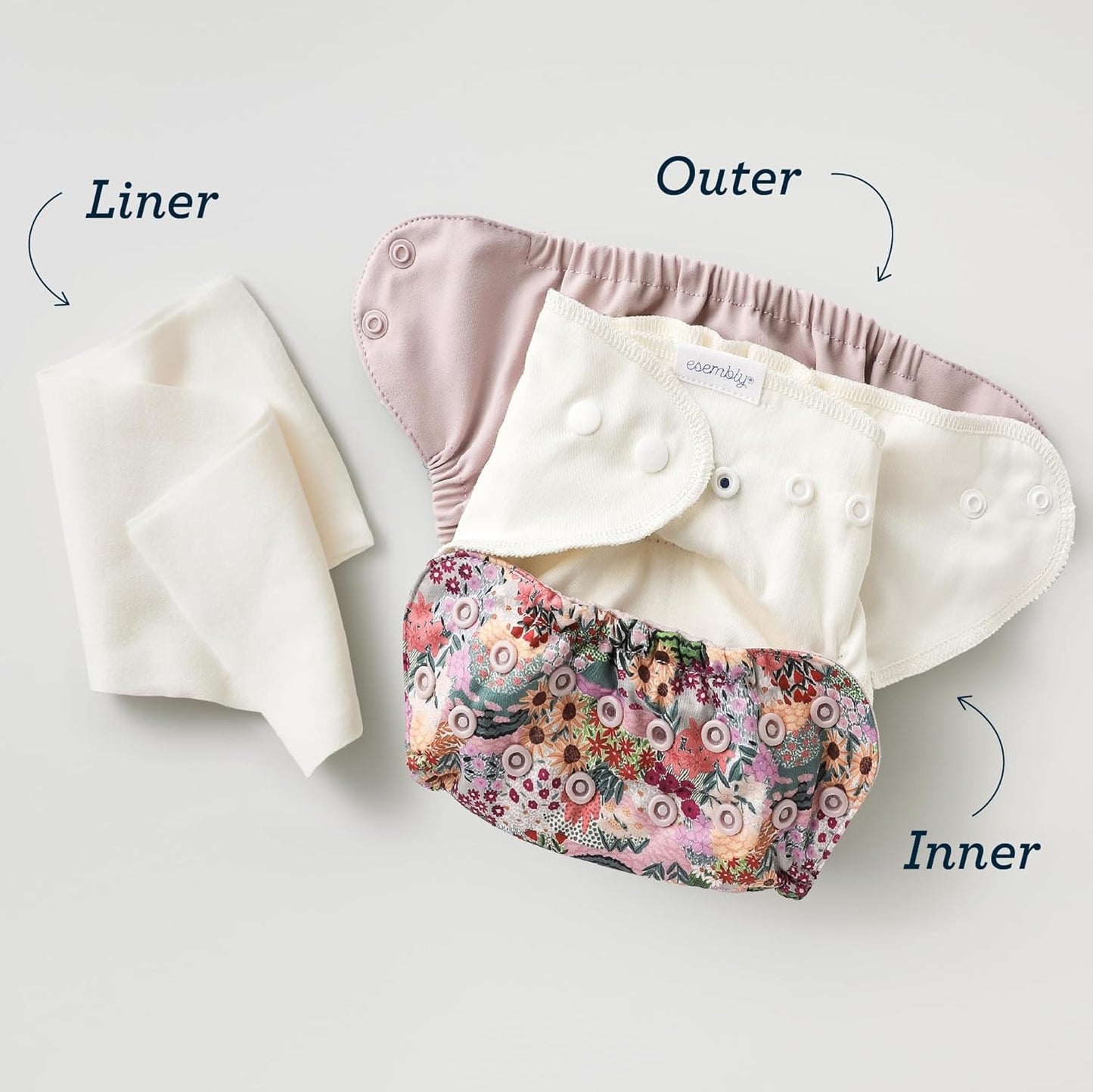 Esembly Tossers – Disposable Bamboo from Viscose Diaper Liners for Cloth Diapers – Earth-Friendly, Fragrance-Free, Chlorine-Free – One Size, 200 Liners (2-Pack of 100-Liner Rolls)