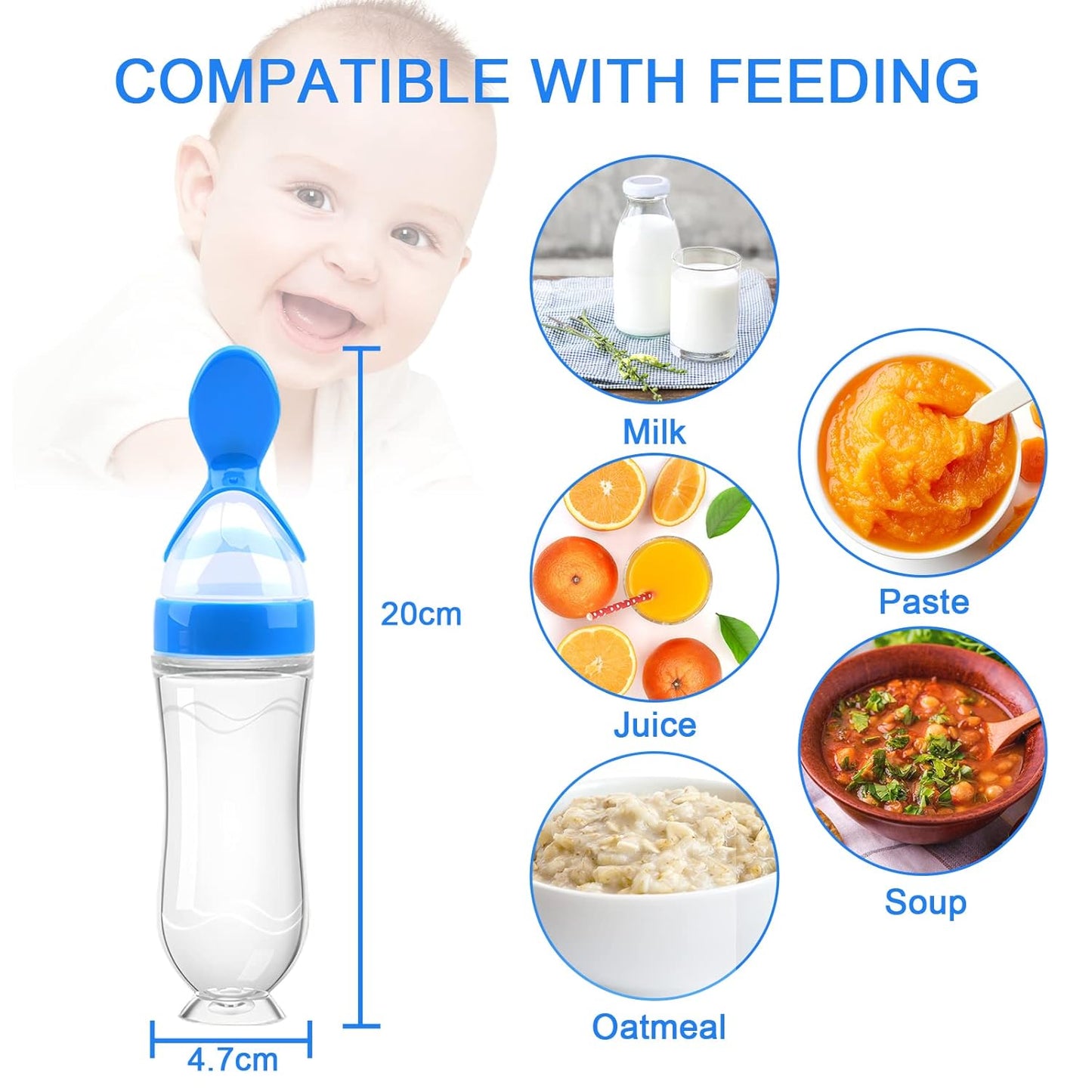 WAJIAYON Baby Fruit Feeder Pacifier | Infant Food Feeder Pacifier & Food Dispensing Spoon | Fresh Fruit Teethers for Babies | Silicone Feeder Baby,Mesh teethers for Babies Gifts for Boys and Girls