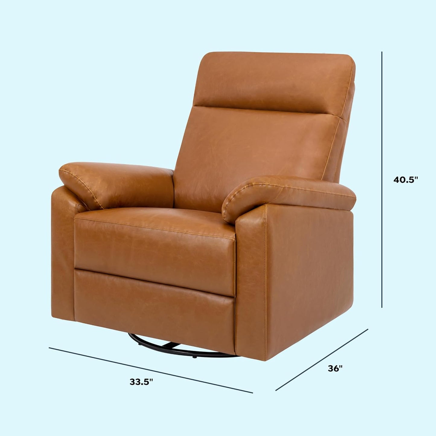Davinci Suzy Glider Recliner Nursery Chair - Glider Rocking Chair for Nursery and Living Room - GREENGUARD Gold, FSC & Certi-PUR US Certified - 360° Swivel Rocker Recliner Chair (Cozy Cream Boucle)
