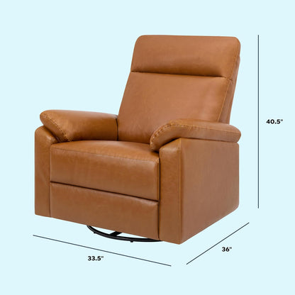 Davinci Suzy Glider Recliner Nursery Chair - Glider Rocking Chair for Nursery and Living Room - GREENGUARD Gold, FSC & Certi-PUR US Certified - 360° Swivel Rocker Recliner Chair (Cozy Cream Boucle)
