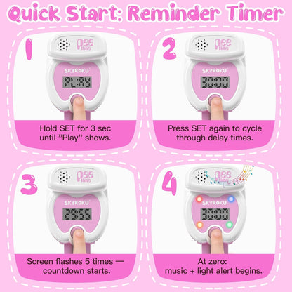 Potty Training Watch for Toddlers, Cute Apple-Shaped Design with 5 Timing Modes (30-180min), Music & Flash Reminders, Magnetic Charging, Compact Screen, Splash-Proof, Gifts for 3-7 Year Old Girls Boys