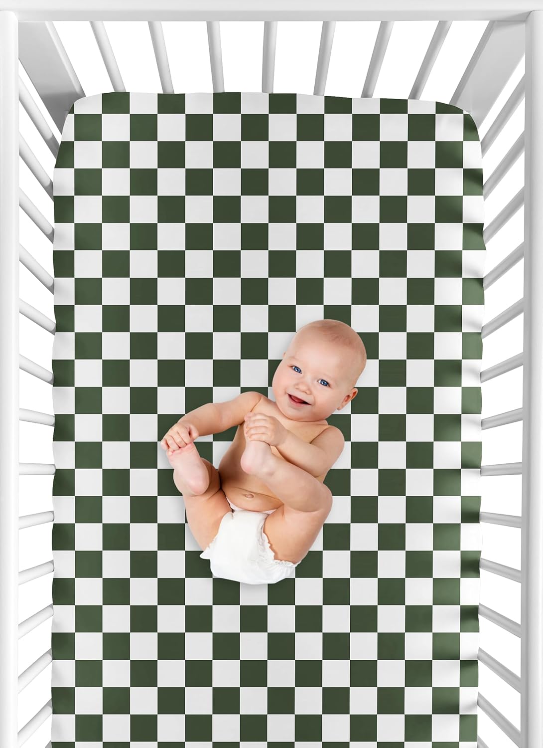 Sweet Jojo Designs 2-Piece Baby Bassinet Sheets Set (Black/White Gingham Checkered Plaid) for Boy/Girl, Infant Newborn Nursery, Oval, Rectangle & Hourglass Mattress (Solid Onyx & Classic Checkerboard)
