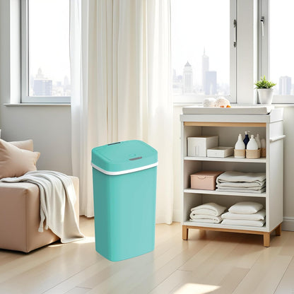 15L Smart Diaper Pail with Motion Sensor Lid | Touchless Hands-Free Baby Diaper Trash Can | Double Locking Seal | Slim Space-Saving Design | Quiet & Durable (Yellow)