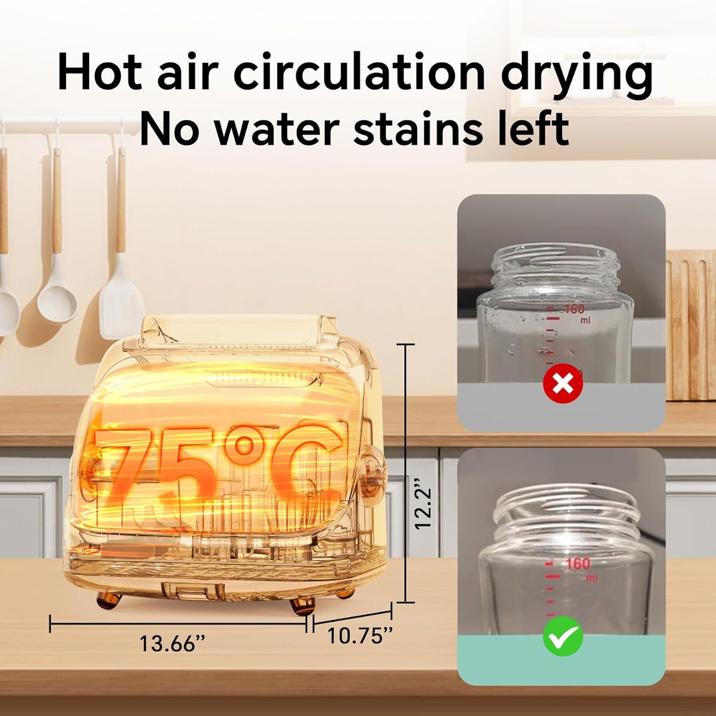 Baby Bottle Sterilizer and Dryer – UV Sterilizer 20L Large Capacity, Hot Air Drying, UV Sanitizer Box, No Need to Clean Regularly.UV Light Sanitizer Box .Sanitizer Machine.