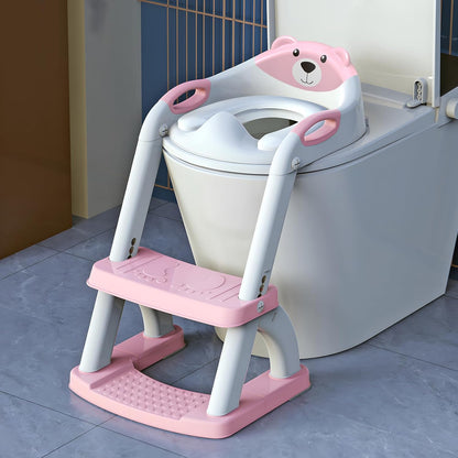 Potty Training Seat, SKYROKU Upgrade Toddler Toilet Seat for Kids Boys Girls, 2 in 1 Potty Training Toilet, Splash Guard Anti-Slip Pad Step Stool,New Sector-Shape Stabilized Base (8899+Grey)