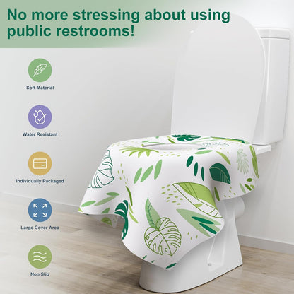 30 Pack Toilet Seat Covers Disposable, Large Waterproof Potty Covers for Toddlers, Kids, and Adults, Individually Wrapped for Travel, Toddler Potty Training for Public Restroom, Airplane, Trip