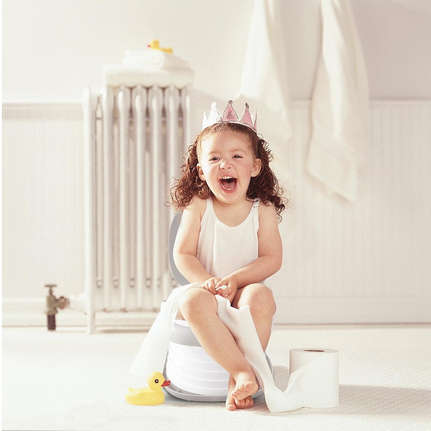 Travel Potty for Toddler Portable Foldable Potty Training Toilet for Boys Girls Baby Kids Children Indoor Outdoor,Pink