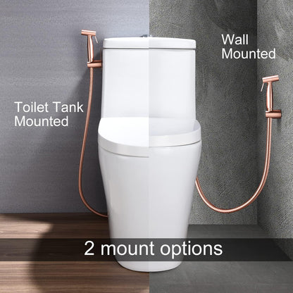 Bidet Sprayer for Toilet & Cloth Diaper Changing - Handheld, Adjustable Pressure Rose Gold