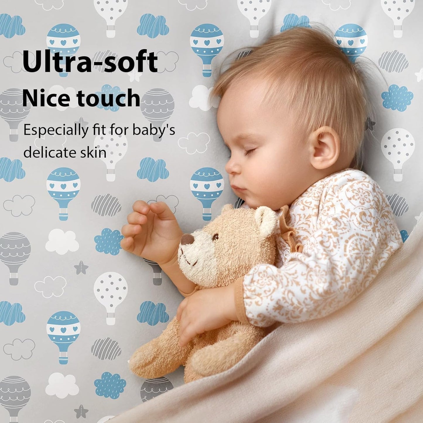 Baby Bedside Bassinet Sheets Girl, 33”x20” Compatible with Baby Delight Dream On Me & Most Rectangle Bedside Sleeper Bassinet Mattress, Super Soft Microfiber Pink Butterfly Flower
