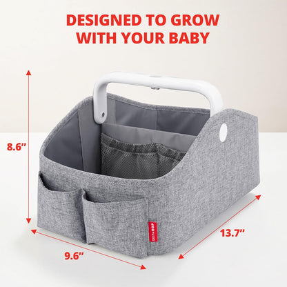 Skip Hop Diaper Caddy Organizer with Touch Sensor Night Light Nursery Style Oat