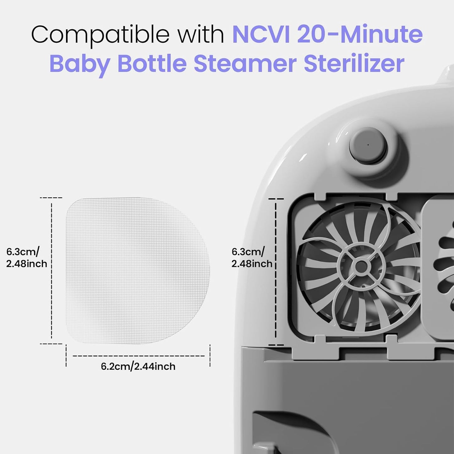 NCVI Replacement Filter Mesh for ncvi 20 Mins Fast Sterilizer and Dryer, Replace Every 3-6 Months, Set of 5