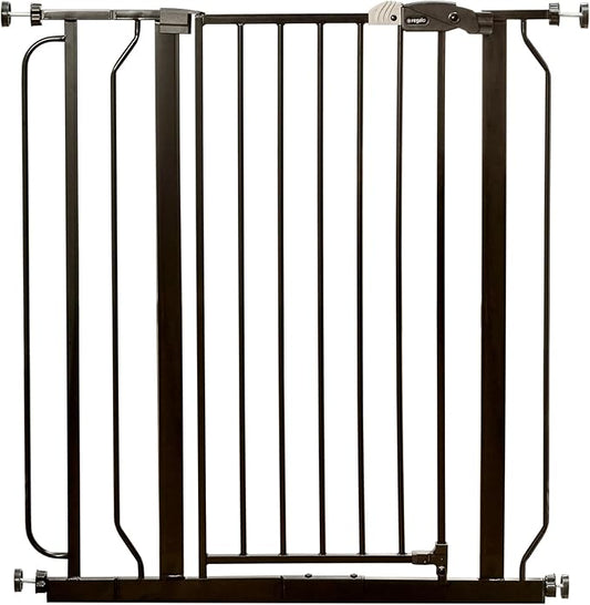 Regalo Safety 36" Extra Tall Baby Gate for Doorways & Bottom of Stairs, Pressure Mounted Walk Through Gate for Babies, Toddlers & Pets, Tested & Safe for 30 Years, American Designed, American Owned