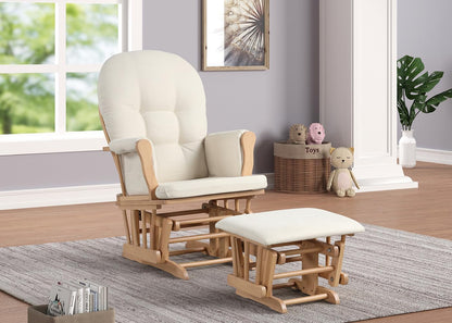 Angel Line Windsor Glider and Ottoman, Natural