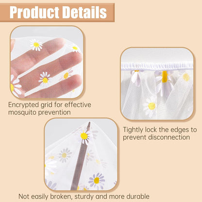 Mosquito Net for Stroller,Baby Pram Net Portable Star Print Stroller Netting Cover Perfect Bug Net for Strollers,Bassinets,Mini Crib,Cradles and Playards (White Star), yecwz002