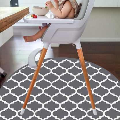 Splat Mat for Under High Chair/Arts/Crafts by CLCROBD, 51" Baby Anti-Slip Food Splash and Spill Mat for Eating Mess, Waterproof Floor Protector and Table Cloth