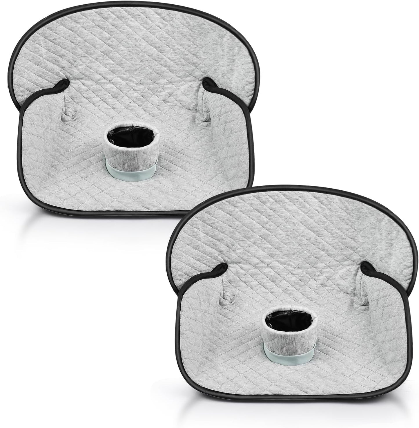 2 Pack Car Potty Training Seat Protector, Waterproof Toddler Carseat Potty Training Cover, Piddle Pads & Liners for Baby,Washable Non-Slip Leak-Proof Potty Pee Protector (Black)