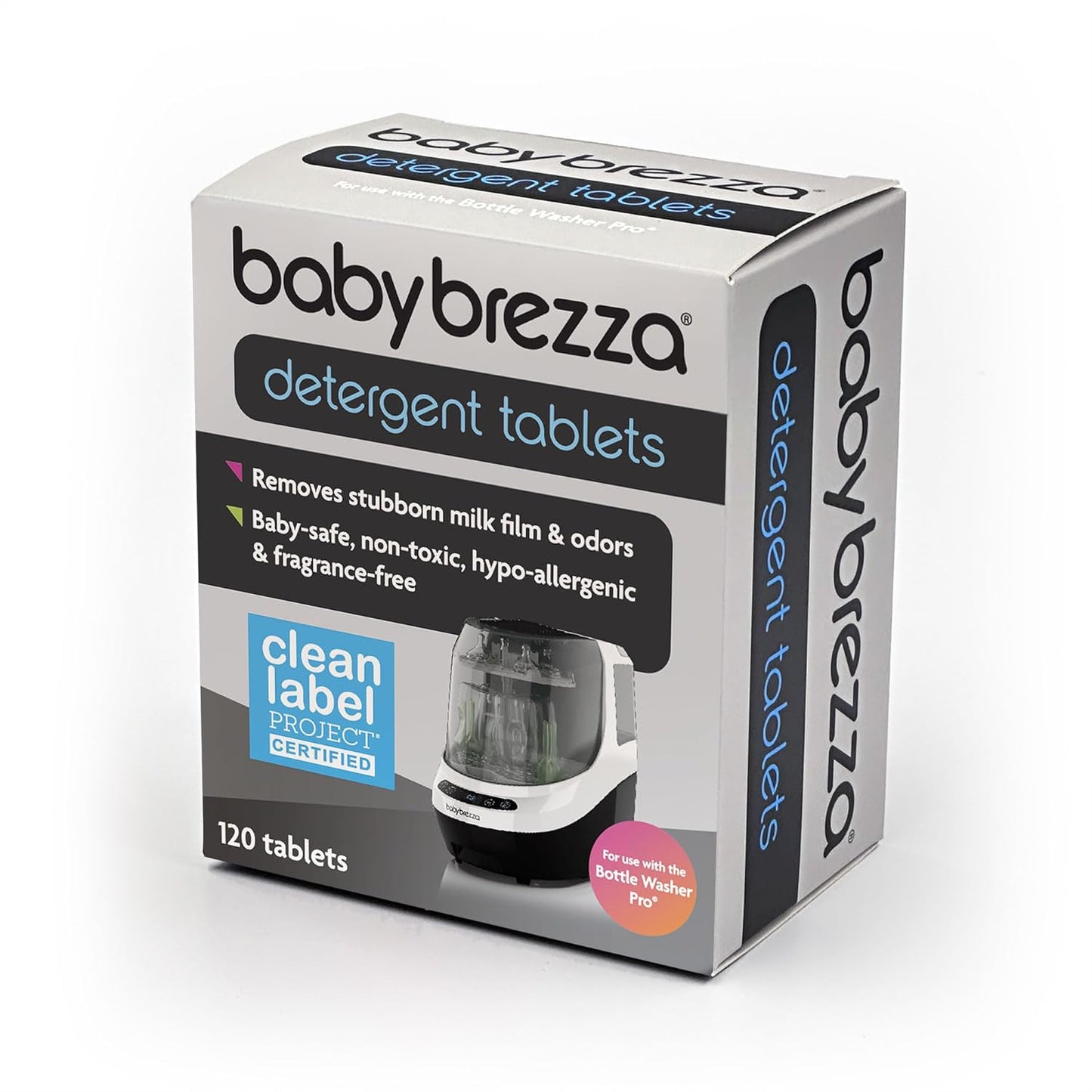 Baby Brezza Baby Bottle Washer Pro - Clinically Proven Better Cleaning - Washer, Sterilizer + Dryer In One Appliance for Essentials like Bottles + Pump Parts – Machine Replaces Brushes + Racks