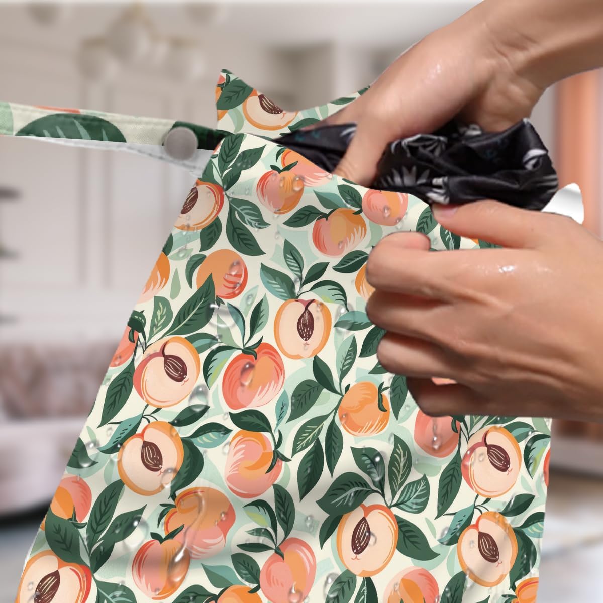 4 Pack Cute Fruit Wet Bag Waterproof Washable Reusable Wet Dry Bag for Swimsuit Dirty Clothes Cloth Diaper Travel Beach Pool Yoga Gym Toiletries Travel Beach Essentials Watermelon Avocado Banana