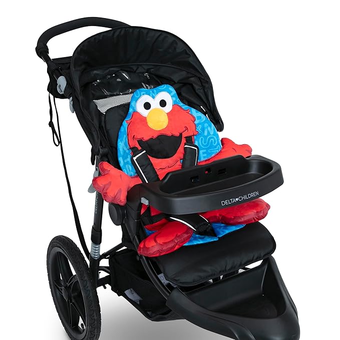 Sesame Street Elmo Stroller Seat Pad by Delta Children - Universal Stroller Seat Cushion/Liner for Infants and Toddlers - Machine Washable, Red