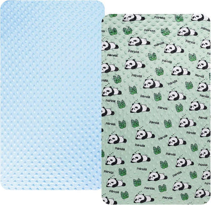 Dot Bassinet Sheet Set 2 Pack Stretch Fitted Bedside Sleeper Bassinet Sheets Sheets,Ultra Soft, for Baby Girls and Boys Light Green Dinosaur