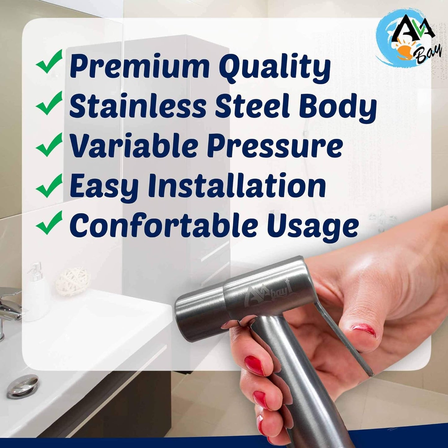 Dual Mode Toilet Bidet Sprayer Head – Chrome Finish Handheld Bidet for Toilet & Bathroom Cleaning – Cloth Diaper Sprayer, Muslim Shower, Jet Spray – G1/2 Coupling