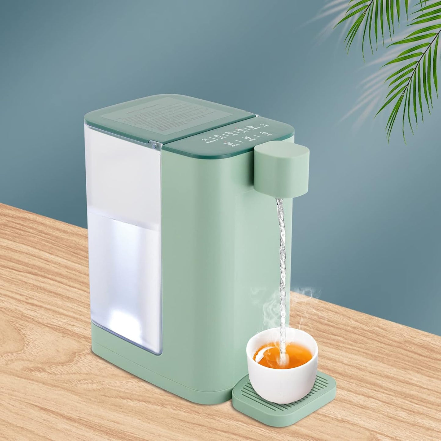 Instant Hot Water Dispenser 3L/102 OzCountertop Water Boiler & Warmer for Tea, Coffee and Baby Formula, Adjustable 5 Temperatures & 2 Water Outputs (White)