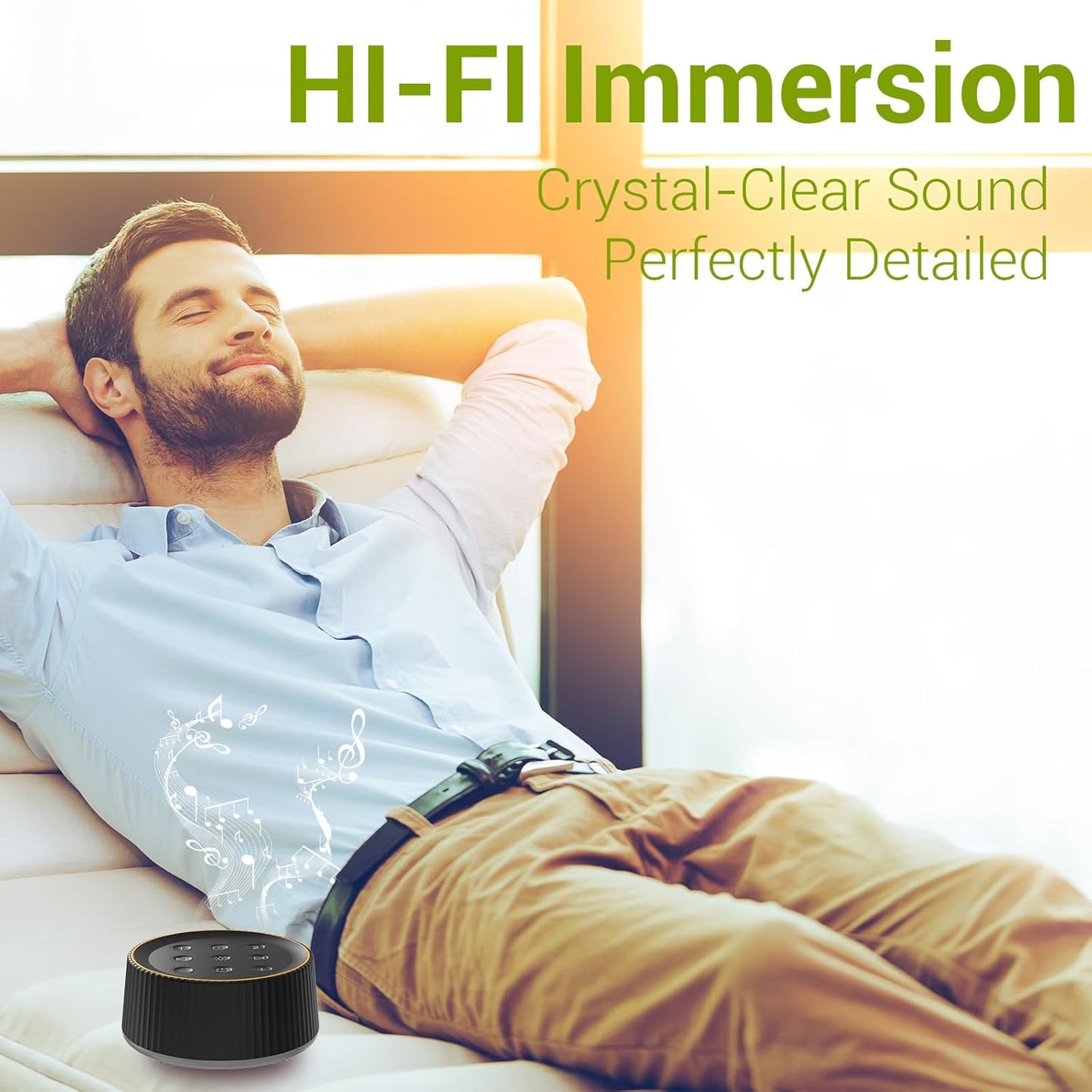 BGOVERSS White Noise Machine, 26 Hi-Fi Soothing Sounds & 10 Colors Night Light Sound Machine for Sleeping Adults, Baby & Kids, Portable Sleep Machine with 6 Timers, Noise Canceling for Home Office