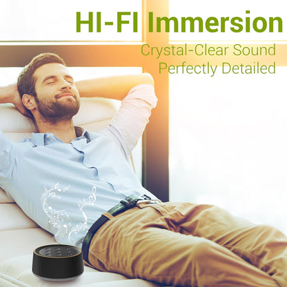 BGOVERSS White Noise Machine, 26 Hi-Fi Soothing Sounds & 10 Colors Night Light Sound Machine for Sleeping Adults, Baby & Kids, Portable Sleep Machine with 6 Timers, Noise Canceling for Home Office