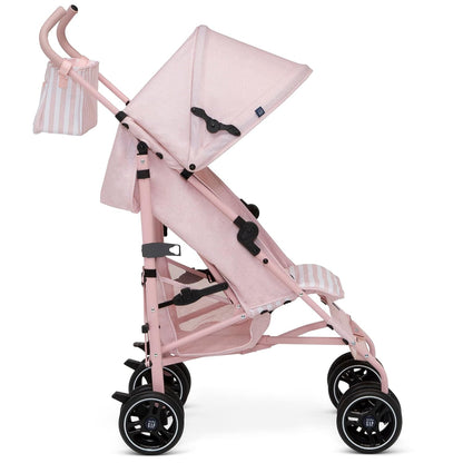 babyGap Classic Stroller - Lightweight Stroller with Recline, Compact Fold & Removable Parent Organizer - Made with Sustainable Materials, Grey Stripes