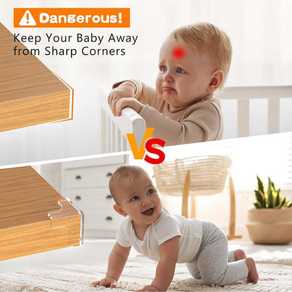 Corner Protector Baby Large 1.6inch,12Pcs Baby Proofing Table Corner Protectors,T Shape Corner Protectors for Furniture with Strong Adhesion