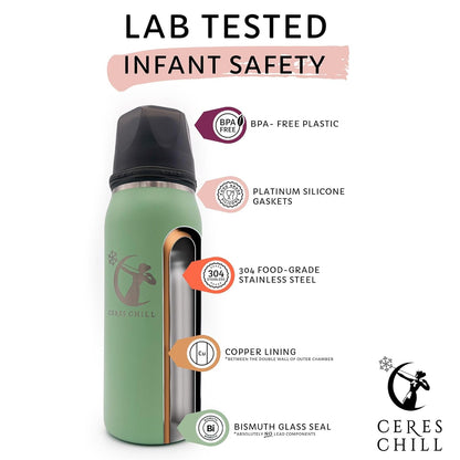 Ceres CHILL OG Breastmilk Chiller & Warmer – 12–34oz Portable Breast Milk Cooler, Storage & Baby Bottle for Travel, Work or On-The-Go – Pump Compatible Container – Don’t Call Me Hon, Plum