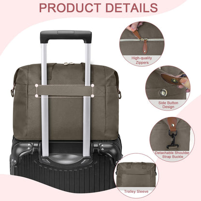 Pritent Diaper Bag Tote - Diaper Baby Bags with Pacifier Case, Shoulder Straps, Stroller Clips, Waterproof Large Mommy Maternity Travel Baby Bag for Mom and Dad, Green, Medium