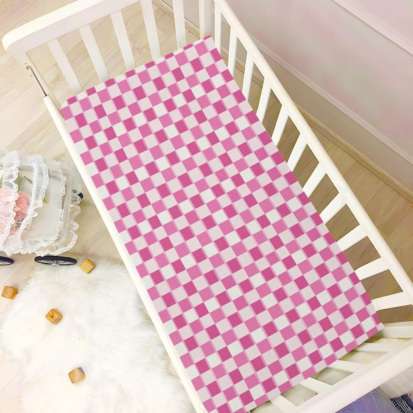 Fitted Crib Sheets Turtle Sea Horse Stretchy Portable Playard Sheets for Baby Toddler, Breathable Soft Mini Crib Mattress 39 x 27 in for Boys and Girls