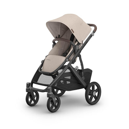 UPPAbaby Vista V3 Convertible Single-to-Double Stroller for Baby & Toddler, 30+ Configurations, Car Seat Compatible, All-Wheel Suspension, XL Basket – Owen (Mocha Mélange/Carbon Frame)