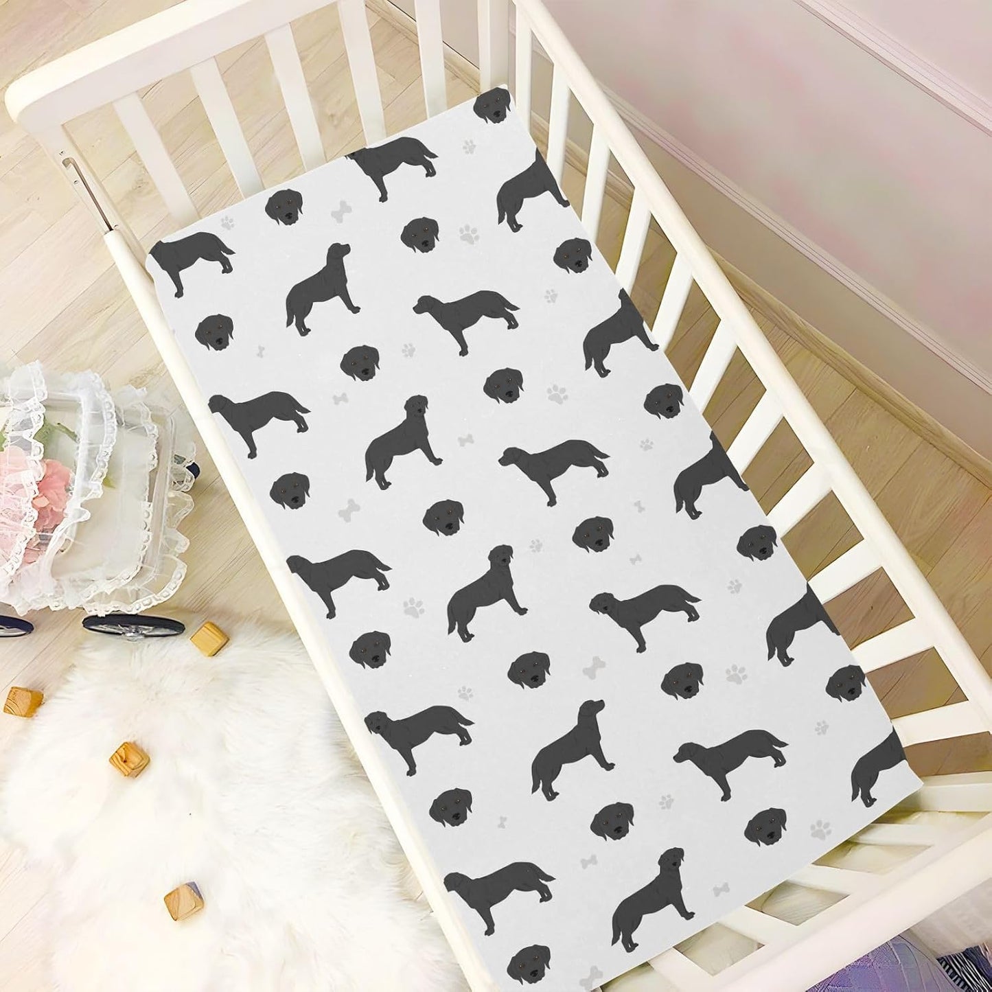 Fitted Crib Sheets Turtle Sea Horse Stretchy Portable Playard Sheets for Baby Toddler, Breathable Soft Mini Crib Mattress 39 x 27 in for Boys and Girls