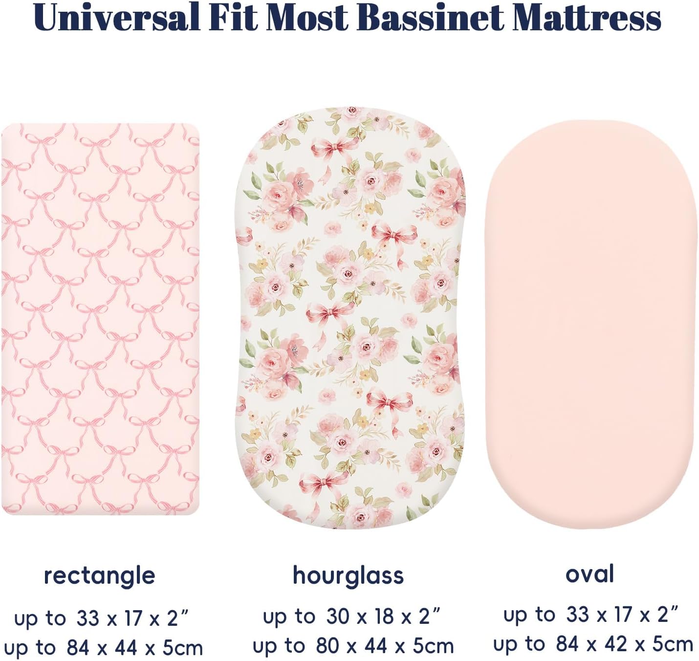 PHF 3 Pack Soft Mini Crib Sheets, Floral & Animal Pack N Play Sheets for Baby Boys Girls, No Slip Universal Fit for Pack N Play, Playard, Portable and Mini Crib Mattresses,Floral & Animal