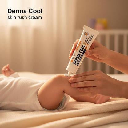 Derma Cool Skin Rash Cream – Rapid-Action Soothing Relief for Red, Irritated, Dry Skin & Diaper Rash – Helps Heal, Protect & Prevent Rashes. Intensive Care Formula 30g