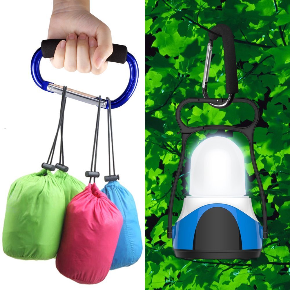 Large Stroller Hooks for Mommy, 2 pcs Carabiner Stroller Hook Organizer for Hanging Purses, Diaper Bag, Shopping Bags. Clip Fits Single/Twin Travel Systems, Car Seats (Black+Rose)