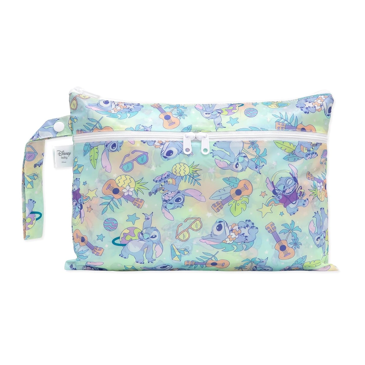 Bumkins Disney Waterproof Wet Bag for Baby, Travel, Swim Suit, Cloth Diapers, Pump Parts, Pool, Gym Clothes, Toiletry, Strap to Stroller, Daycare, Zip Reusable Bag, Packing Pouch, Winnie the Pooh