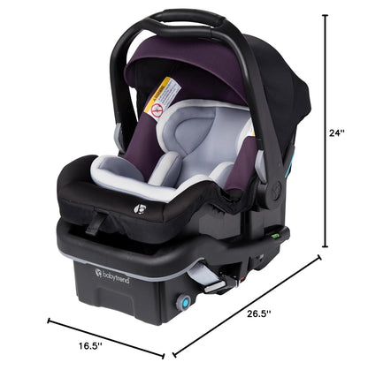 Baby Trend Secure-Lift Infant Car Seat, Dash Black – Compact Lightweight Carrier, Infant Comfort Cushioning, Adjustable Harness Fit