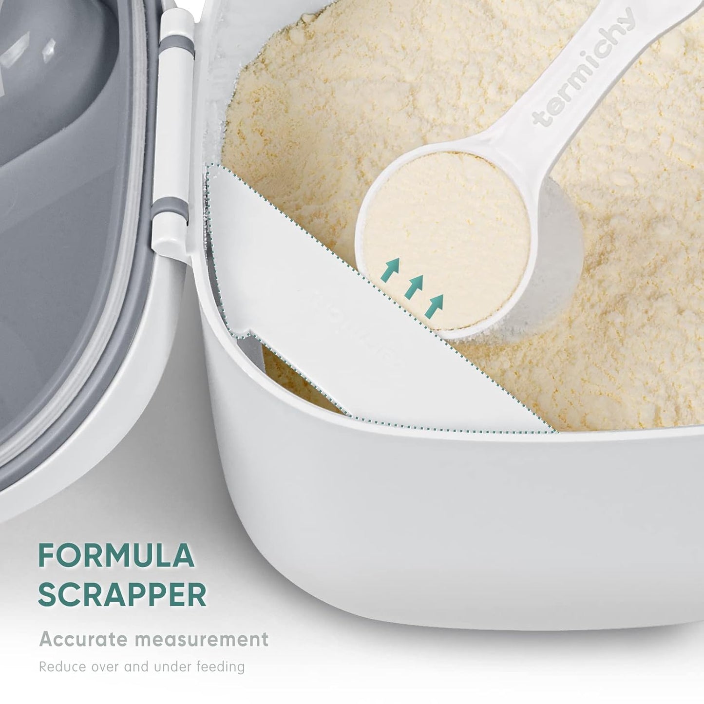 Termichy Baby Formula Dispenser, Portable Formula Dispenser Container with Scoop and Carry Handle for Travel Outdoor Activities for Baby Infant, 500ml