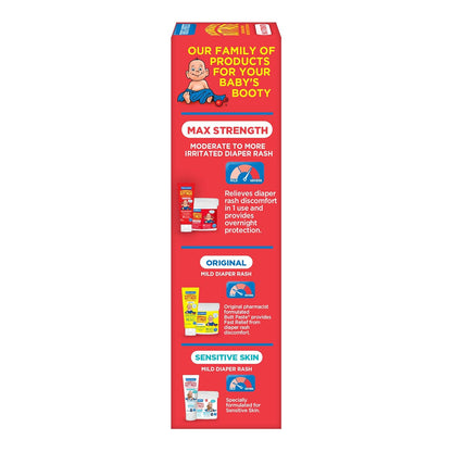 Boudreaux’s Butt Paste Max Strength Diaper Rash Cream for Baby, Ointment With Zinc Oxide, 4 oz Tube