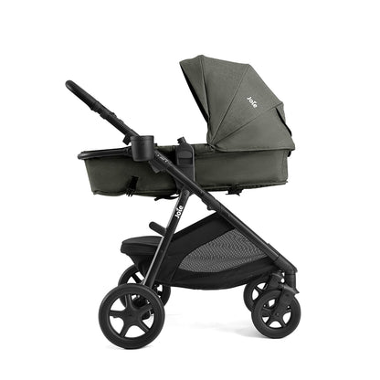 Joie Ginger 4-in-1 Convertible Pramette and Stroller with A Deep Recline, Height Adjustable seat, All-Terrain Wheels, Extra Storage – for Newborns and Toddlers (Shale Dark)