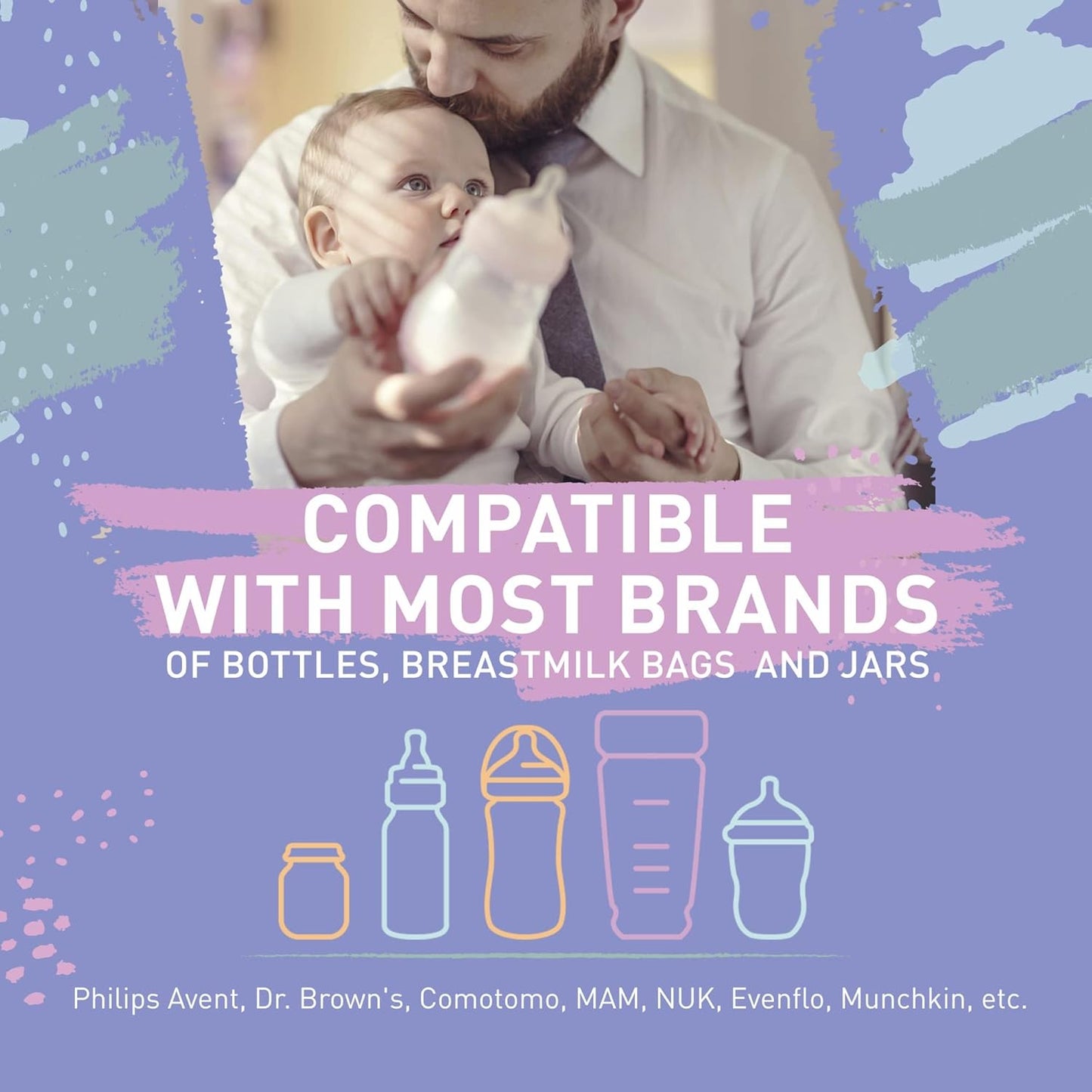 Double Bottle Warmer and Sterilizer, Baby Bottle Warmer for Breastmilk and Formula, Fast Heating with Adjustable Timer, Keep Warm Mode
